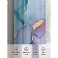 thumbnail image 3 of Blue Purple Pink Ombre Sheer Curtains for Living Room Bedroom Modern Marble Abstract Sheer Curtains 45 Inch Long 2 Panels Set Light Filtering Curtain Window Treatments Drapes for Dining Room, 3 of 6