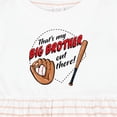 thumbnail image 4 of Inktastic That's My Big Brother out There Baseball Girls Baby Dress, 4 of 5