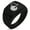 Black, variant on Stainless Steel Pirate Bombardier Icon Geometric Pattern Step-Down Biker Style Polished Ring