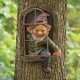 thumbnail image 2 of Elf Out The Door Tree Hugger,Mini árbol de jardín Gnomo Escultura de árbol caprichoso Jardín Mirilla Arte de patio Escultura de árbol caprichoso Decoración de jardín ER, 2 of 7