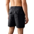 thumbnail image 4 of Fgvctg Mens Casual Shorts Elastic Waist Stretch Cargo Short Soft Summer Travel Classic Fit Workout Shorts Plus Size Waistband Drawstring Pants with Pockets,Black,XL, 4 of 6
