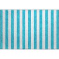 thumbnail image 2 of Addison Rugs Mayfield Washable Transitional Stripes Teal Rectangle Rug, 1'8" x 2'6", 2 of 5