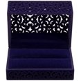 thumbnail image 1 of Hollow Blue Sapphire Wedding Ring Box / Velvet Ring Bearer Box / Jewelry Earring Gift Box, 1 of 5