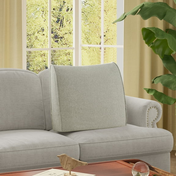 Back Pillow for Sitting in Bed, Back Support Pillow for Couch, Back Pillow for Couch Replacement, Removable Velvet Cover, Beige