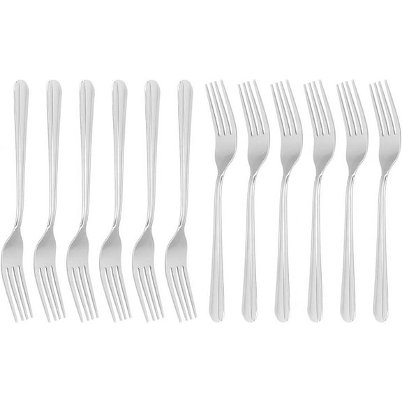 Heavy Weight Dinner Fork Set, 18-0 Stainless Steel 12-Piece, 7 Inches Table Forks