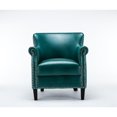 thumbnail image 6 of Home Square Faux Leather Club Accent Chair in Teal Green - Set of 2, 6 of 10