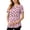 ZA-Pink-maternity clothes, variant on Frostluinai Womens Maternity Nursing Tops Floral Print Double Layer Easy Lift Up Crew Neck Short Sleeve Breastfeeding Blouse S-4XL