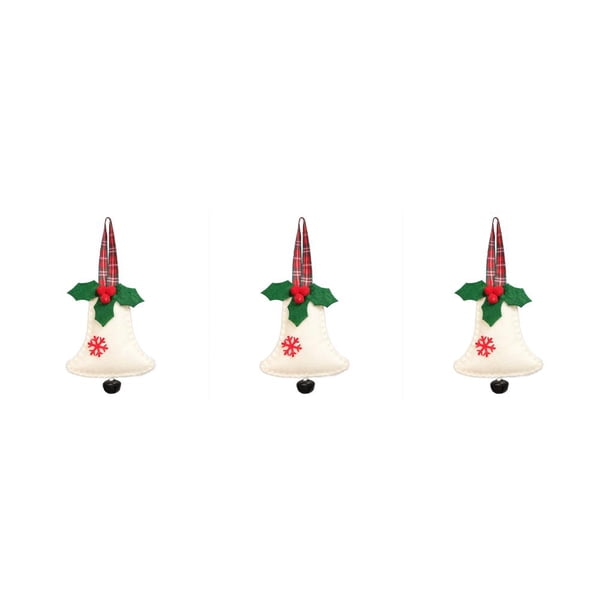 Advancent Campana de Navidad Atmósferas Festival Árbol de Navidad Colgante Tela no tejida Prop Jardín Chimenea Decoración Adorno Blanco Type1 NO1 Advancent CBP443511