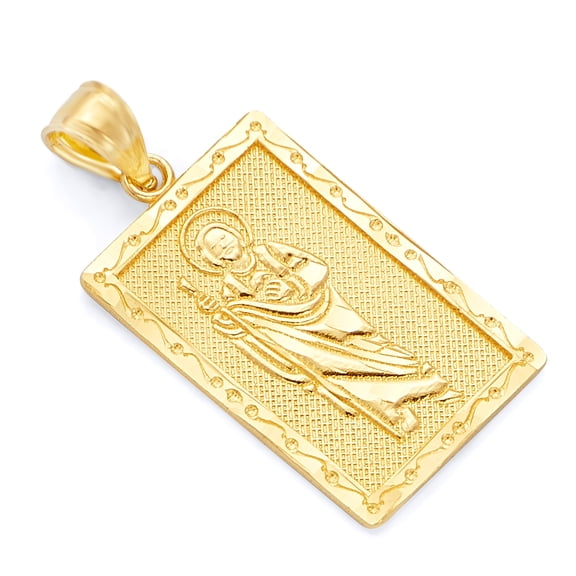 14k Genuine Yellow Gold Religious Saint Jude Thaddeus Charm Pendant