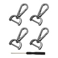thumbnail image 1 of Uxcell Swivel Clasps Hook, ID Detachable Snap Hook with Screwdriver Black 3/4 Inch, 1 of 7