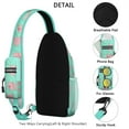 thumbnail image 4 of Cute Farm Animal Pig Print Sling Backpack Lightweight Crossbody Daypack with Watercolor Floral and Abstract Cartoon Pattern Funny Artistic and Aesthetic Design Anti-theft Travel Bag for Daily Use Outd, 4 of 6