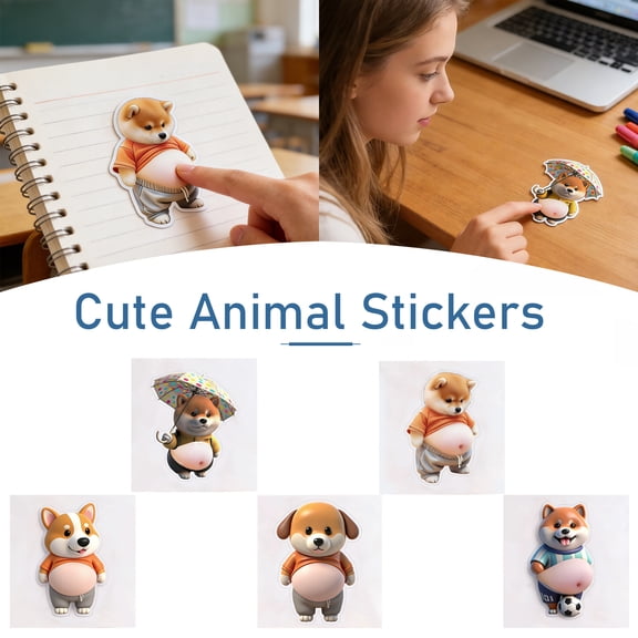 Squeezeable Sticker Fidget Toy A, Soft & Squishy Colorful Stress-Free Plaything With Adhesive Stickers - Adhesive Stickers For Decoration & Play, Reusable Flexible Squishy