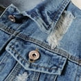 thumbnail image 5 of Women’s Casual Jackets Trendy Distressed Denim Coats Lightweight Ripped Long Sleeve Outerwear for Everyday Wear, 5 of 8