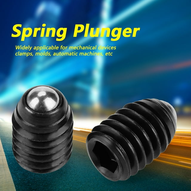 Sturdy Spring Plunger Set, M6 Ball Point Grub Plunger, Multi-Use Carbon Steel 10Pcs Molds For Clamps