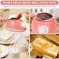 thumbnail image 5 of Mini Electric Chocolate Melting Pot, Dual Temperature Control Fondue Warmer Set with Moulds & Accessories for Chocolate Cheese Butter Candy,Pink, 5 of 9