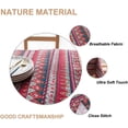 thumbnail image 4 of Rectangle Polyester Tablecloth Vintage Printed and Spill Proof Water Resistant Table Cover for Home and Kitchen (Boho Red, 55"x70"), 4 of 6