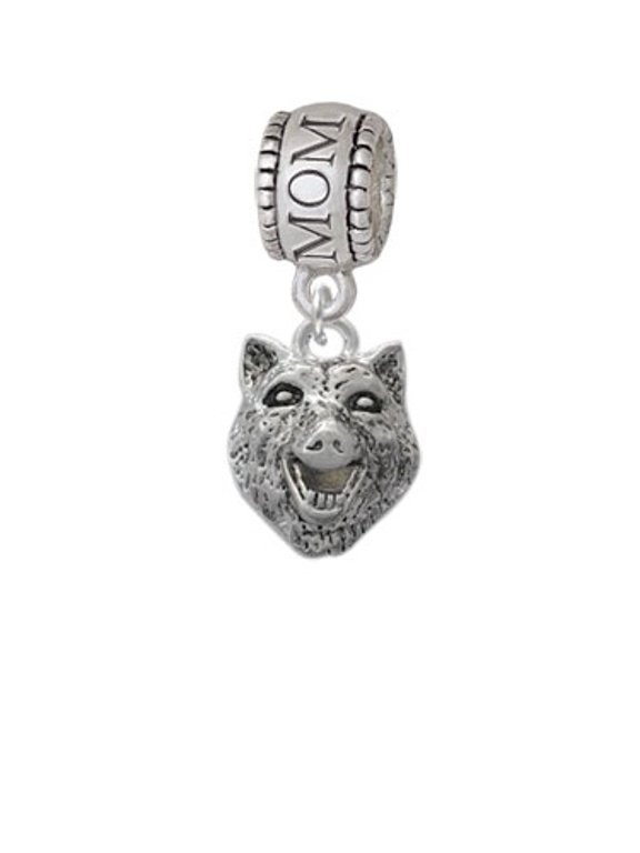 Wolf Head - Mom Charm Bead