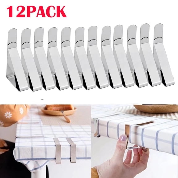 Tablecloth Clips 12Pack Picnic Table Cloth Cover Holders Clamps for Kitchen Dining Party Outdoor Wedding