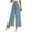 Light Blue, variant on Women's Boho Palazzo Pants Wide Leg Striped Pants High Waisted Lounge Drawstring Pants Casual Holiday Trousers
