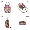 thumbnail image 3 of FORMRS Crossbody Bag for Women Quilted Travel Shoulder Cell Phone Purse with Chain Strap Handbag, Black Colorful Circles, 3 of 7