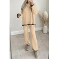 thumbnail image 6 of PRETTYGARDEN Women's 2 Piece Knit Sweater Outfit Casual Long Sleeve Pullover Wide Leg Pants Tracksuit Loungewear Set, 6 of 8