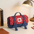thumbnail image 5 of Cute Apples Denim Pencil Case Large Capacity Handheld Dirt-Resistant Stationery Bag, 5 of 5