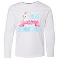 thumbnail image 3 of Inktastic Most Magical Goddaughter- cute unicorn Long Sleeve Youth T-Shirt, 3 of 5