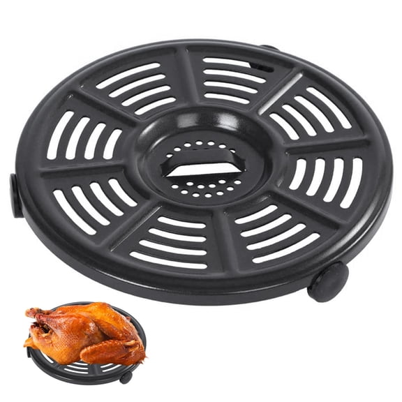 Air fryer Accessories for Ninja AF101 AF161 AF150 Air Fryer, 8.2'' Round Food Grade Air Fryer Grill Pan Grill Plate Crisper Plate Replacement Parts Tray Rack Compatible Ninja Foodie Pressure Cooker