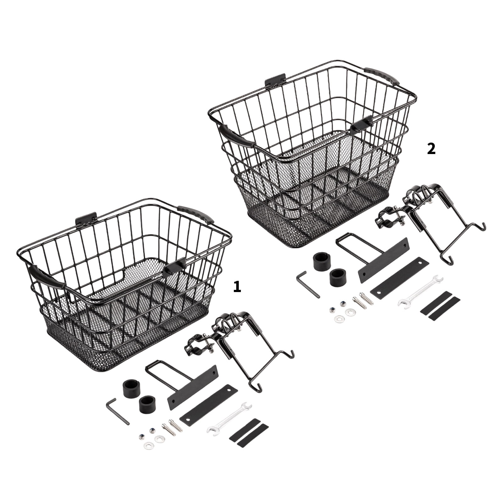 Front Bikes Basket Bicycles Metal Bike Front Handlebar Baskets Cycling Basket for Electric Bike Easy Assembly