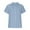 Sky Blue, variant on Htigea Womens Short Sleeve Casual Button Down Shirts Summer Soft Fashion Cotton Blouses Tops with Pocket Navy,XL