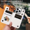 thumbnail image 4 of iPhone 14 PRO Case ,Card Slots Leather Wrist Strap Phone Cover for iPhone 14 PRO, 4 of 5