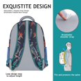 thumbnail image 5 of Botanical Print Student Backpack - Waterproof Lightweight Daypack with Spinal Support, 5 of 6