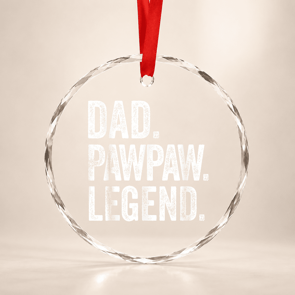 Dad Pawpaw Legend Vintage Distressed Bold Glass Ornament