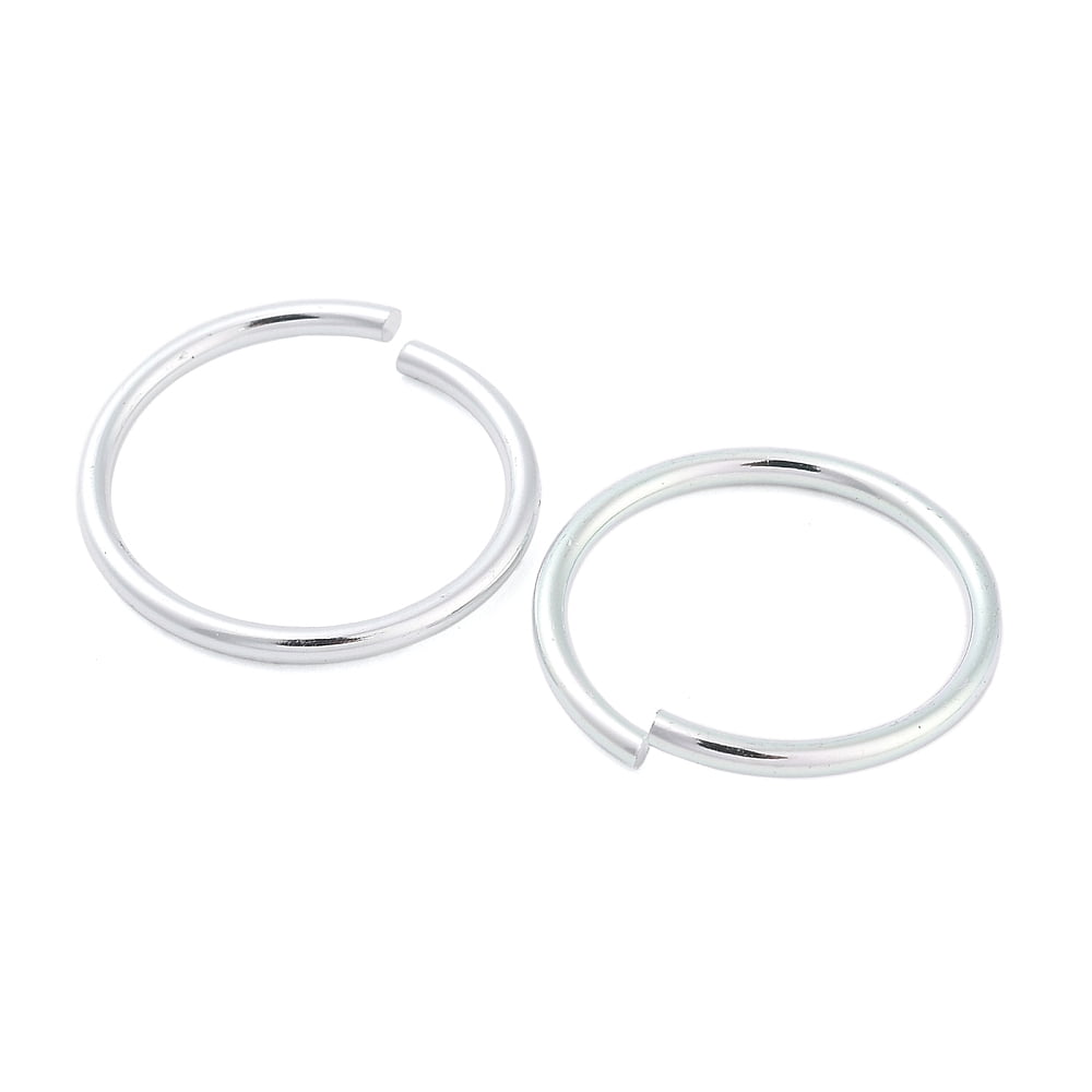 Aluminum Open Jump Rings Round Ring Silver 20x1.5mm Inner Diameter: 16.5mm