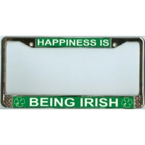 212 Main 038-1023-00 Happiness is Being Irish Metal License Plate Frame, Free Screw Caps