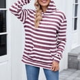 thumbnail image 2 of ManxiVoo Women's Long Sleeve Hooded Sweatshirt Sporty Pullover with Pockets Loose Fit Casual Streetwear XL Size Purple, 2 of 9