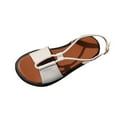 thumbnail image 3 of Womens Sandals Women's Fashion Casual Spring And Summer New Retro Solid Buckle Roman Sandals, 3 of 9