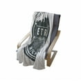 thumbnail image 4 of Detroit Soft Flannel Fleece Throw Blanket, Damaged Old Stamp of Michigan USA with City Map Location Tourism Travel, Cozy Plush for Indoor and Outdoor Use, 70" x 90", Black White Grey, by Ambesonne, 4 of 6