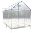thumbnail image 5 of Olurrisa 6.3'*10.2'*7' Aluminum Greenhouse - Polycarbonate Panels, Ventilated Roof & Galvanized Base for Outdoor Gardening, Green, 5 of 8