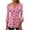 NQR1-Valentine's Day-Pink, variant on VKOYWKM Tunic Tops for Women Valentine's Day Shirts 3/4 Bell Sleeve Button V Neck Henley Shirt Cute Love Heart Print Pleated Empire Waist Tunic Blouses