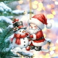 thumbnail image 5 of Ganfancp Nuevo Santa Claus Trineo Navidad Decoración Hogar Dormitorio Puerta Acrílico 2D Colgante Plano Artículos En Liquidación 1X Amuleto, 5 of 5