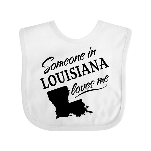 Inktastic Someone in Louisiana Loves Me Boys or Girls Baby Bib