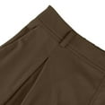 thumbnail image 5 of bbyeadc Suit Pants for Women Plus Size Wide Leg Work Pants Womens High Waisted Straight Professional Trousers 4x 5x Dressy Solid Color Slacks with Pockets, Coffee 3XL, 5 of 9