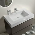 thumbnail image 6 of 30" Bathroom Vanity with Sink, One-Piece White Sink Basin, Large Storage Wall Mounted Floating Bathroom Vanity for Modern Bathroom, Gray(without Drain and Faucet), 6 of 8