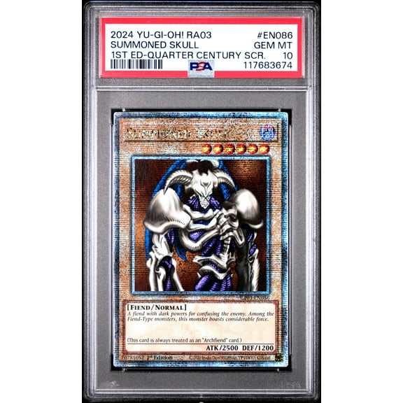 2024 Yu-Gi-Oh! RA03 Quarter Century SCR Summoned Skull #EN086 1st Edition PSA 10