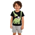 thumbnail image 6 of Toddler Boy Outfits Dinosaur Print Short Sleeve Crew Neck T-Shirt Top And Shorts 2 Piece Everyday Wear Baby Boys' Clothing Sets Size 18-24 Months, 6 of 6