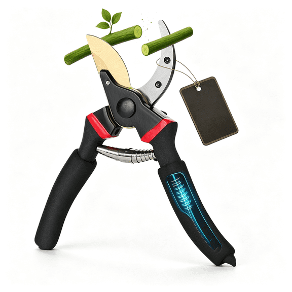 EXLEAF Pruning Shears, Garden Shears, 8" Professional, Titanium Blade | Garden Scissors, Gardening Shears, Sharp Pruning Shears for Gardening