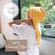 thumbnail image 3 of Myhomebody Toalla Para El Cabello Turbante De Secado Rápido De Lujo Fibra De Carbón Absorbente Ultra Suave Y De Secado Rápido Con Botón De Cáscara De Coco - Mango, 3 of 5