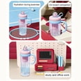 thumbnail image 4 of EGNMCR Storage Containers Bright Color Straw Cup Ice Cream Cup Teapot Summer Large Capacity Water Cup High Temperature Resistance And High Aesthetics Value Plastic Cup With Straw plastics water cup, 4 of 6