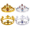 thumbnail image 1 of EeaseMX 4 diademas de corona de simulación, decoración de corona de estilo real, tocado para fiesta, suministros de cosplay para hombres y mujeres., 1 of 7